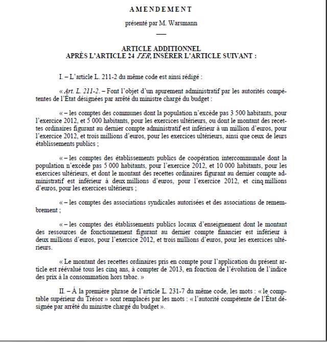 Amendement Warsmann