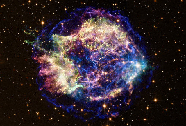 Supernova Remnant Cassiopeia A (NASA, Chandra, Hubble, 02/23/11), CC by-nc NASA's Marshall Space Flight Center Supernova Remnant Cassiopeia A (NASA, Chandra, Hubble, 02/23/11), CC by-nc NASA's Marshall Space Flight Center